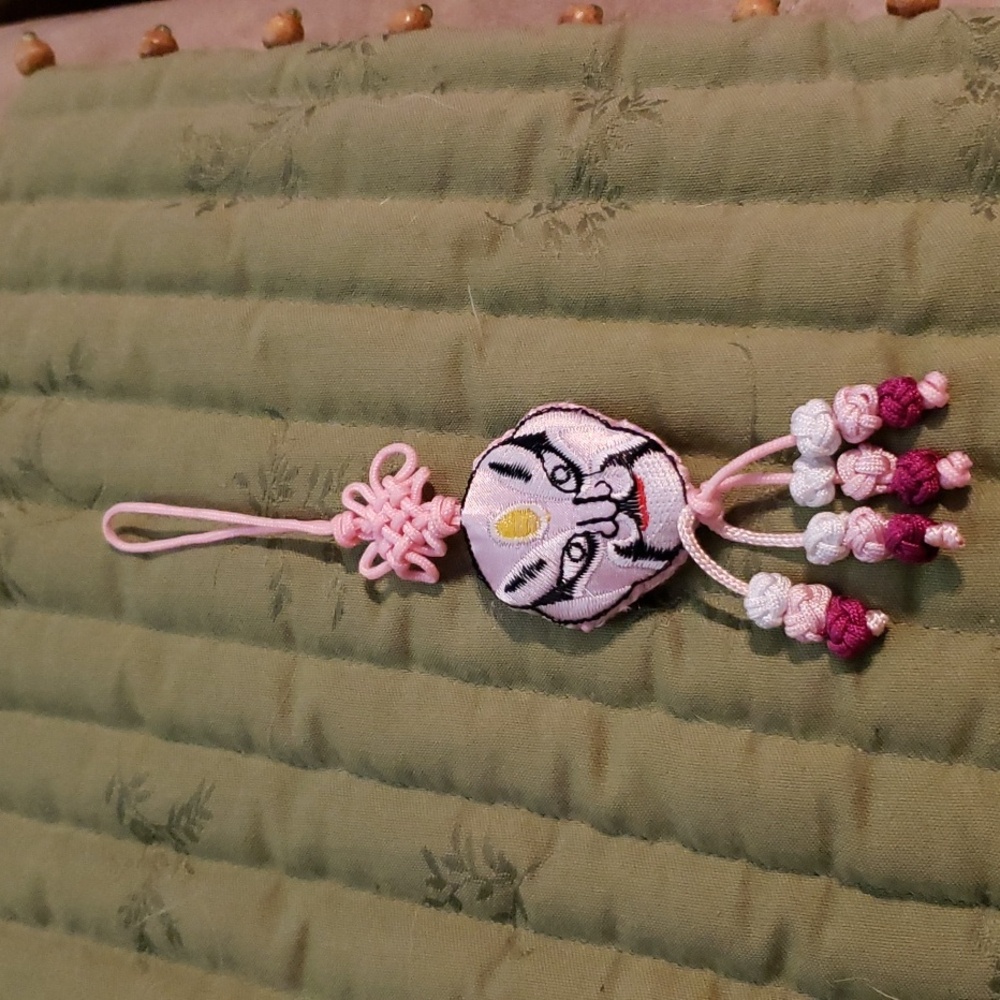 Chinese Opera Mask Mystic Knot Tassel CHARM  FOR GOOD LUCK  Hanging Ornament